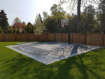 backyard basketball court