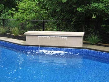 modern style waterfall feature