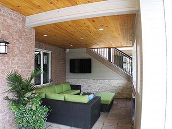 under deck entertaining space