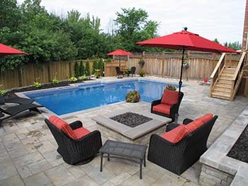 backyard patio with chairs